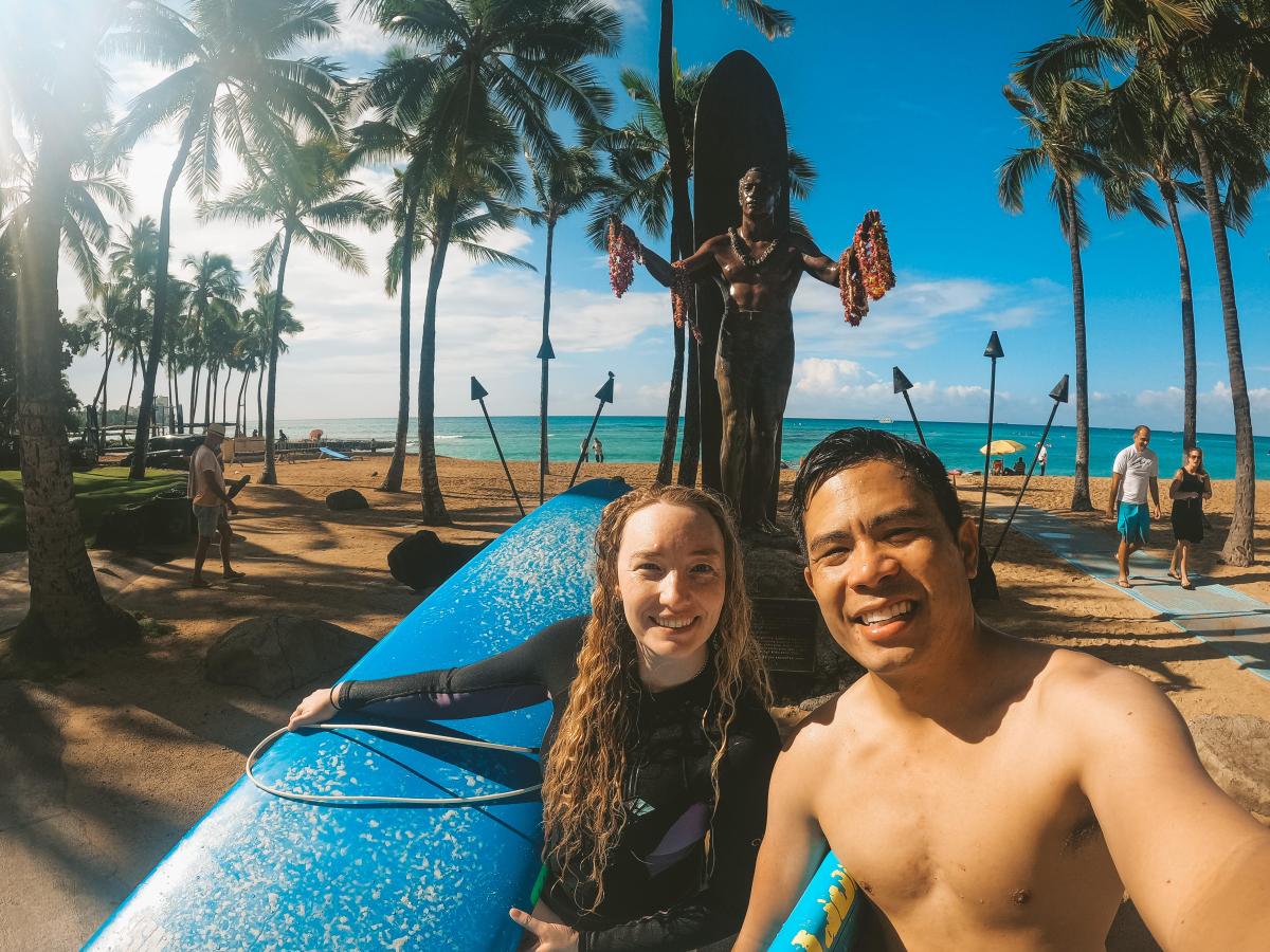 Last Day on Oahu – Surfing Waikiki and Flying Home